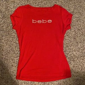 BEBE Red Logo Top - ★Like New